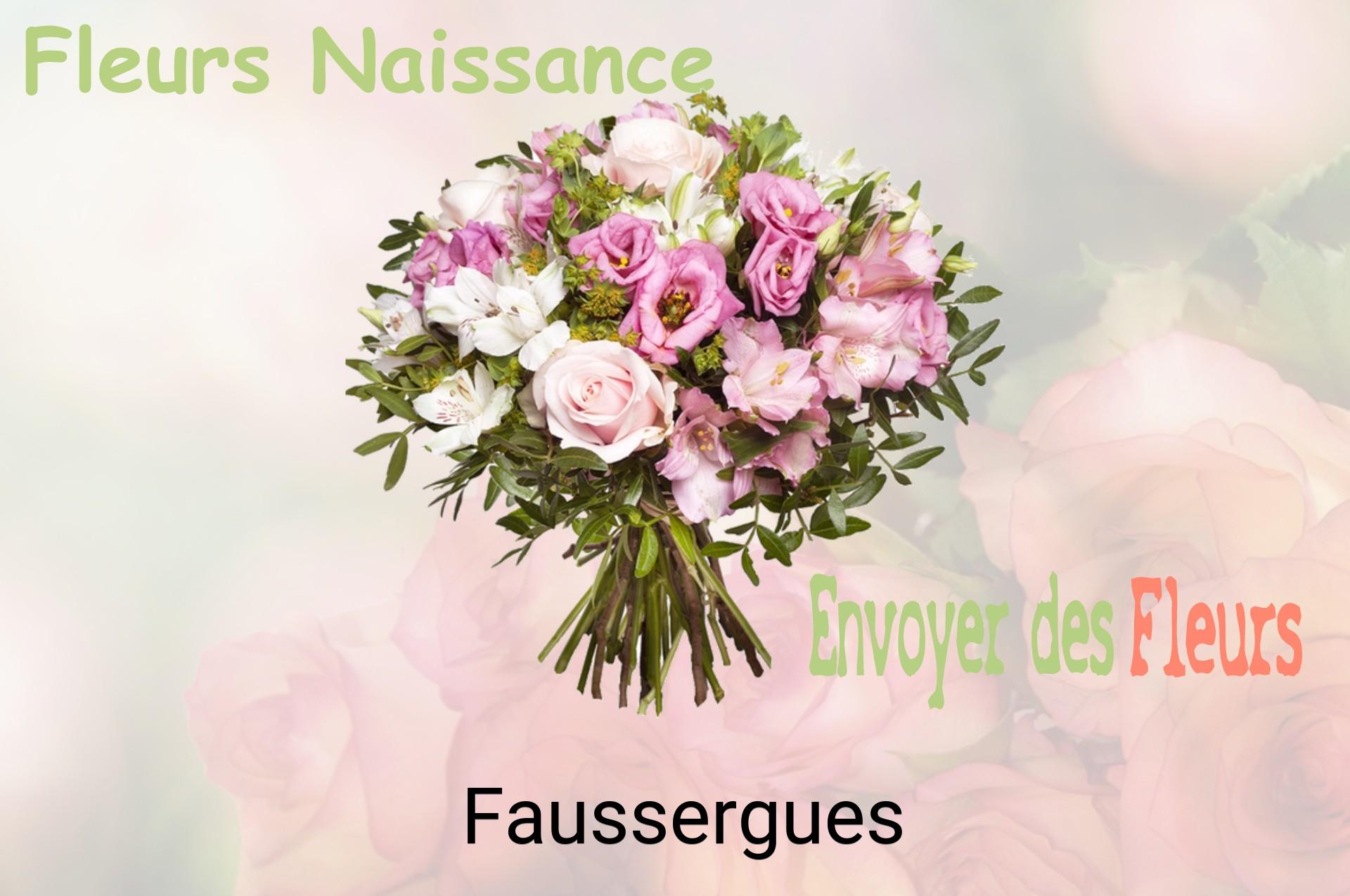 Bouquet de fleurs de naissance livré à Faussergues